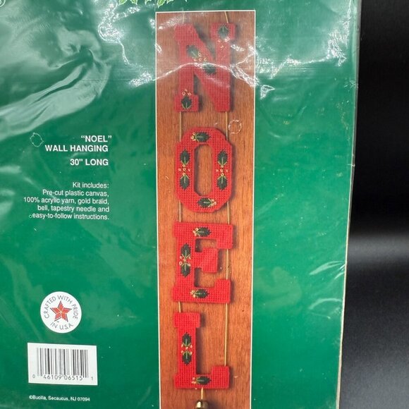 Gallery of Stitches by Bucilla Christmas 'NOEL' Wall Hanging Kit New in Bag 6515 - Picture 3 of 12